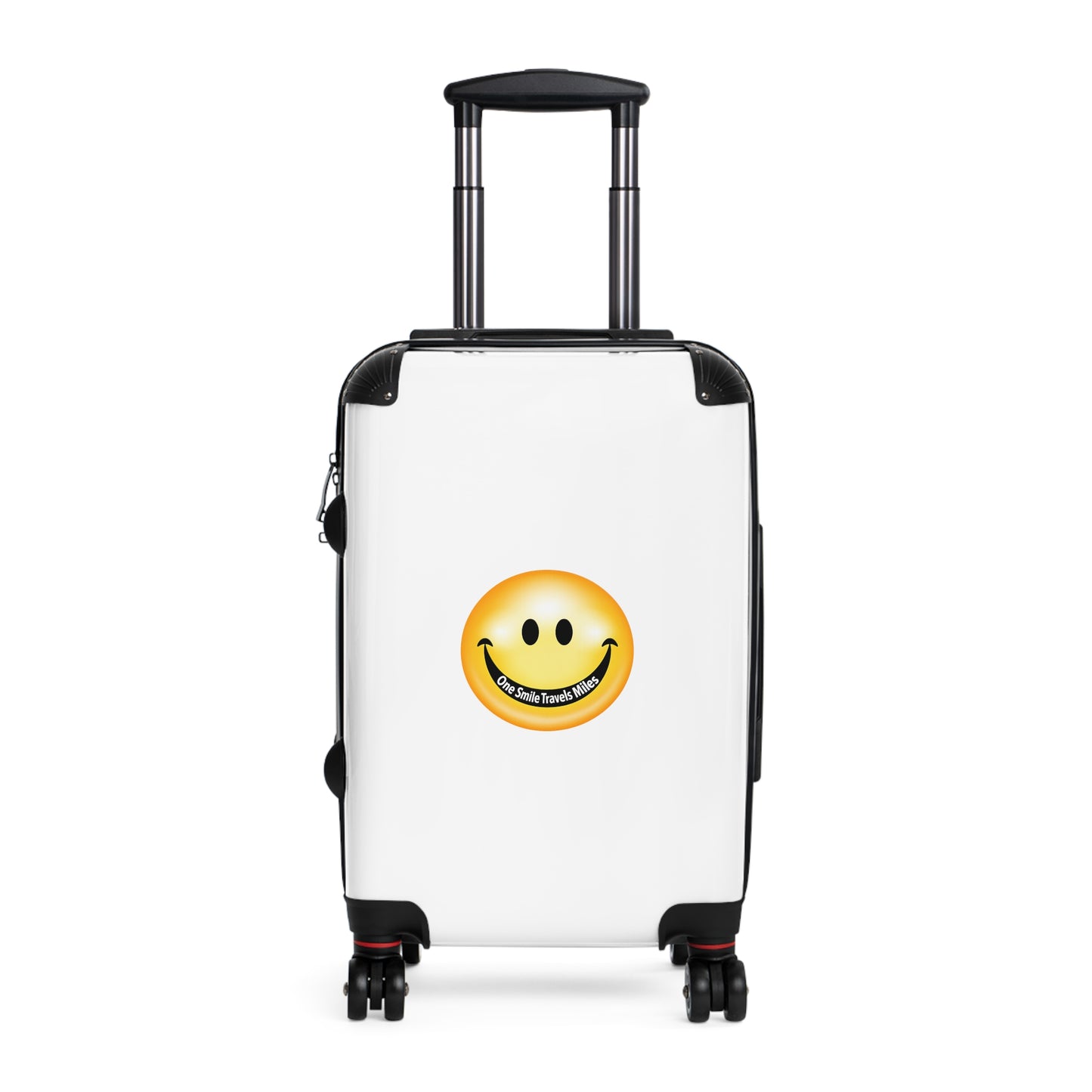 Smiley Face Carry-On Suitcase — Bright Emoji Travel Luggage
