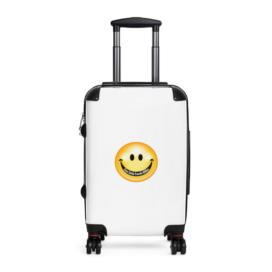 Smiley Face Carry-On Suitcase — Bright Emoji Travel Luggage