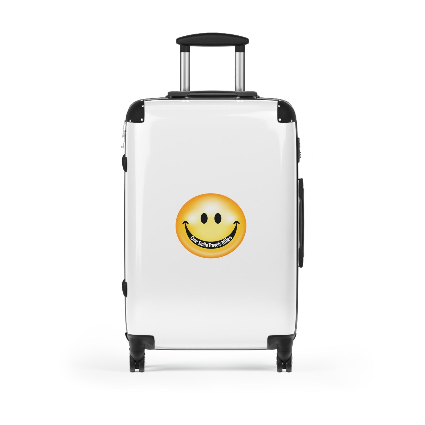 Smiley Face Carry-On Suitcase — Bright Emoji Travel Luggage