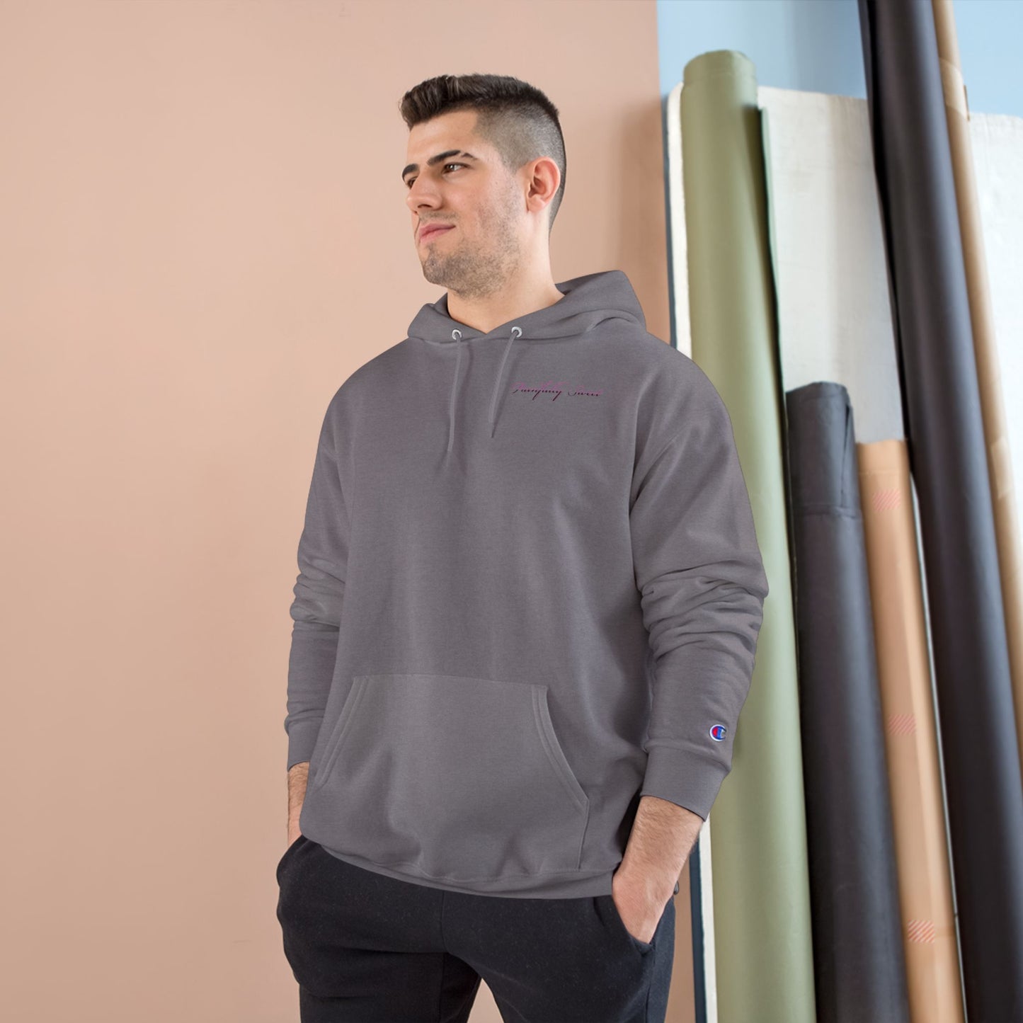 Painfully Sweet Hoodie | script text chest and back, white pullover