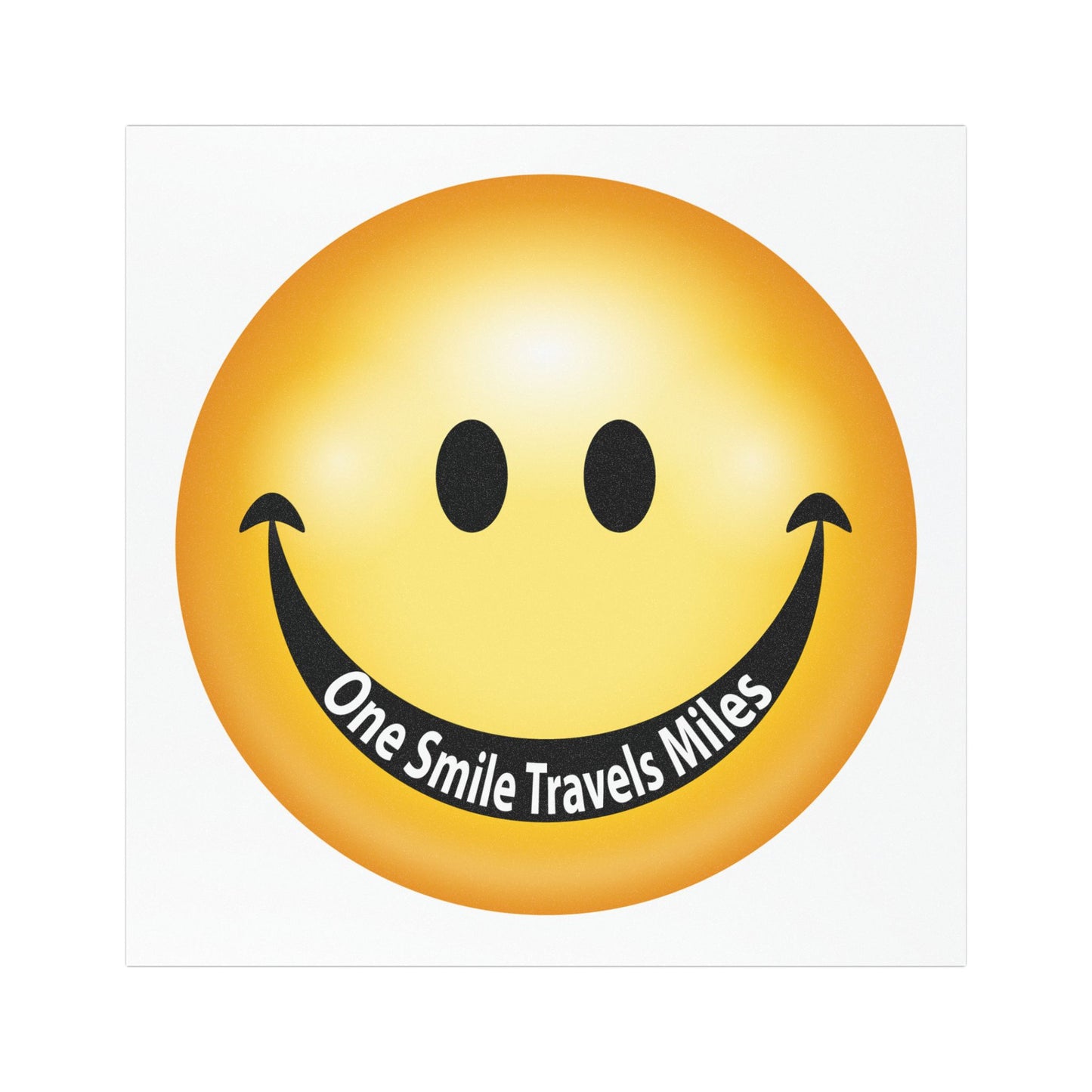 Smiley Face Car Magnet — "One Smile Travels Miles" Road-Trip Décor