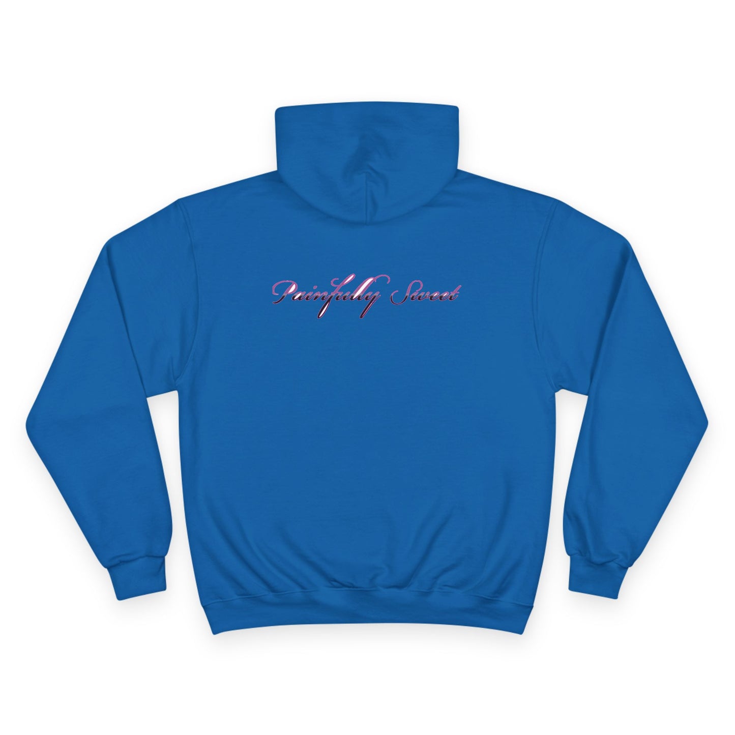 Painfully Sweet Hoodie | script text chest and back, white pullover