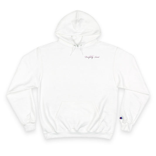 Painfully Sweet Hoodie | script text chest and back, white pullover