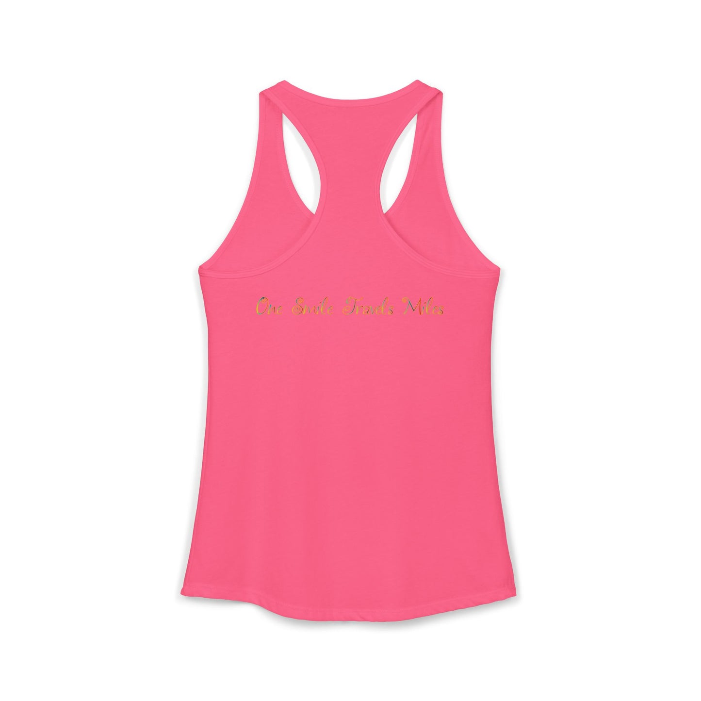 One Smile Travels Miles - Women's Ideal Racerback Tank