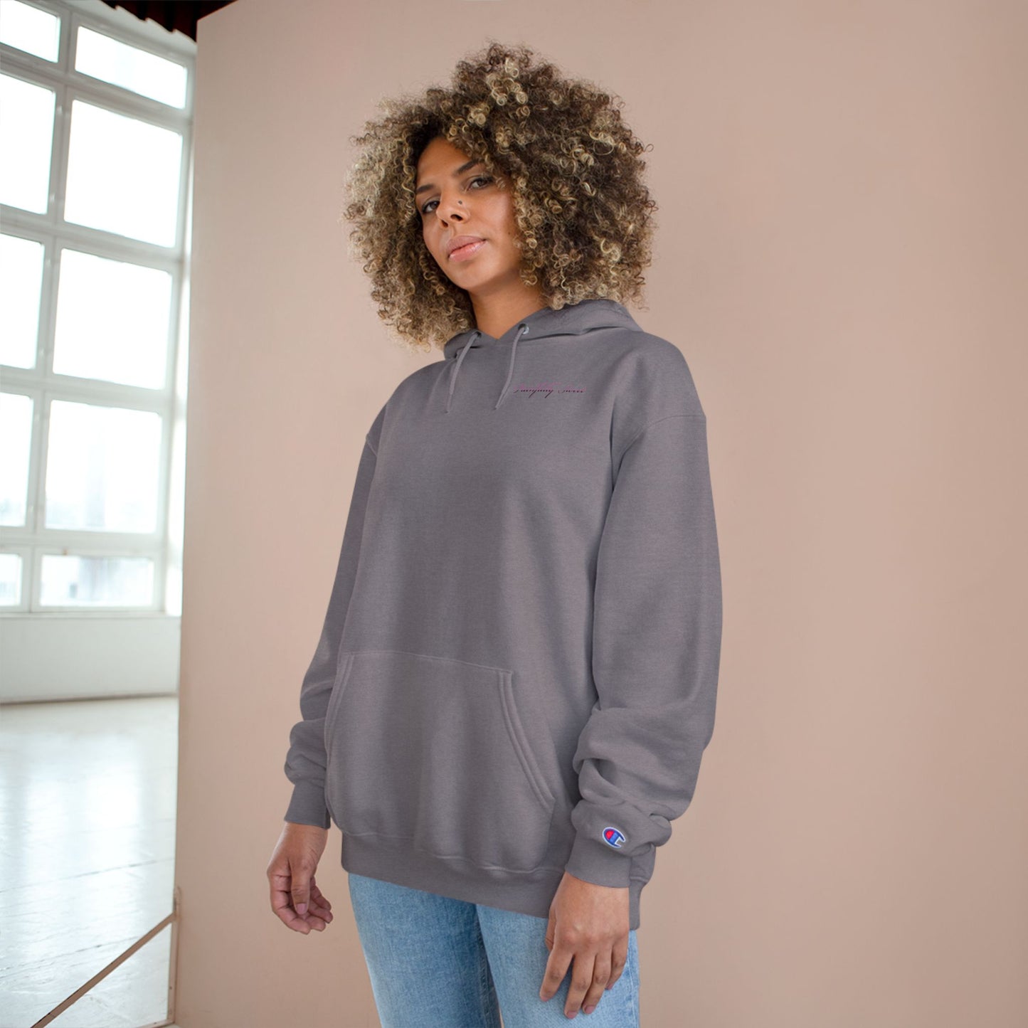 Painfully Sweet Hoodie | script text chest and back, white pullover