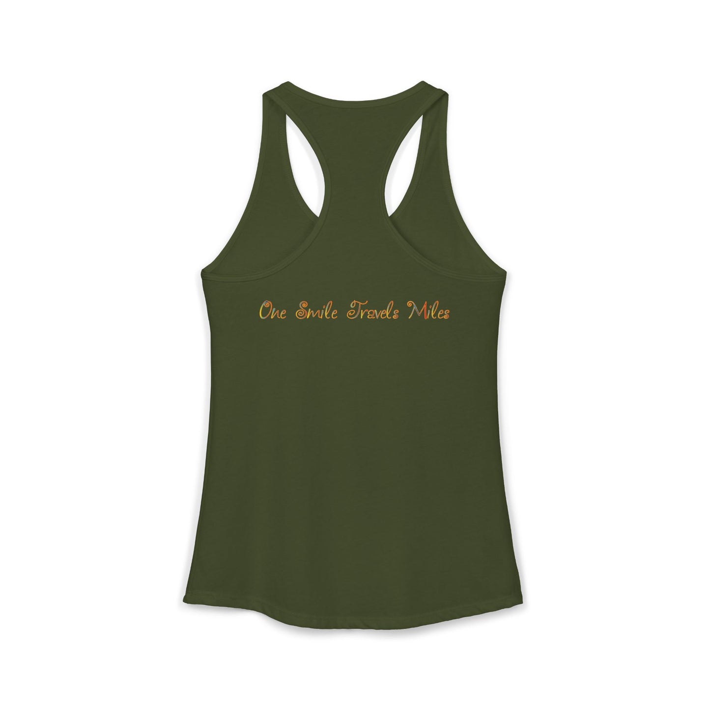 One Smile Travels Miles - Women's Ideal Racerback Tank