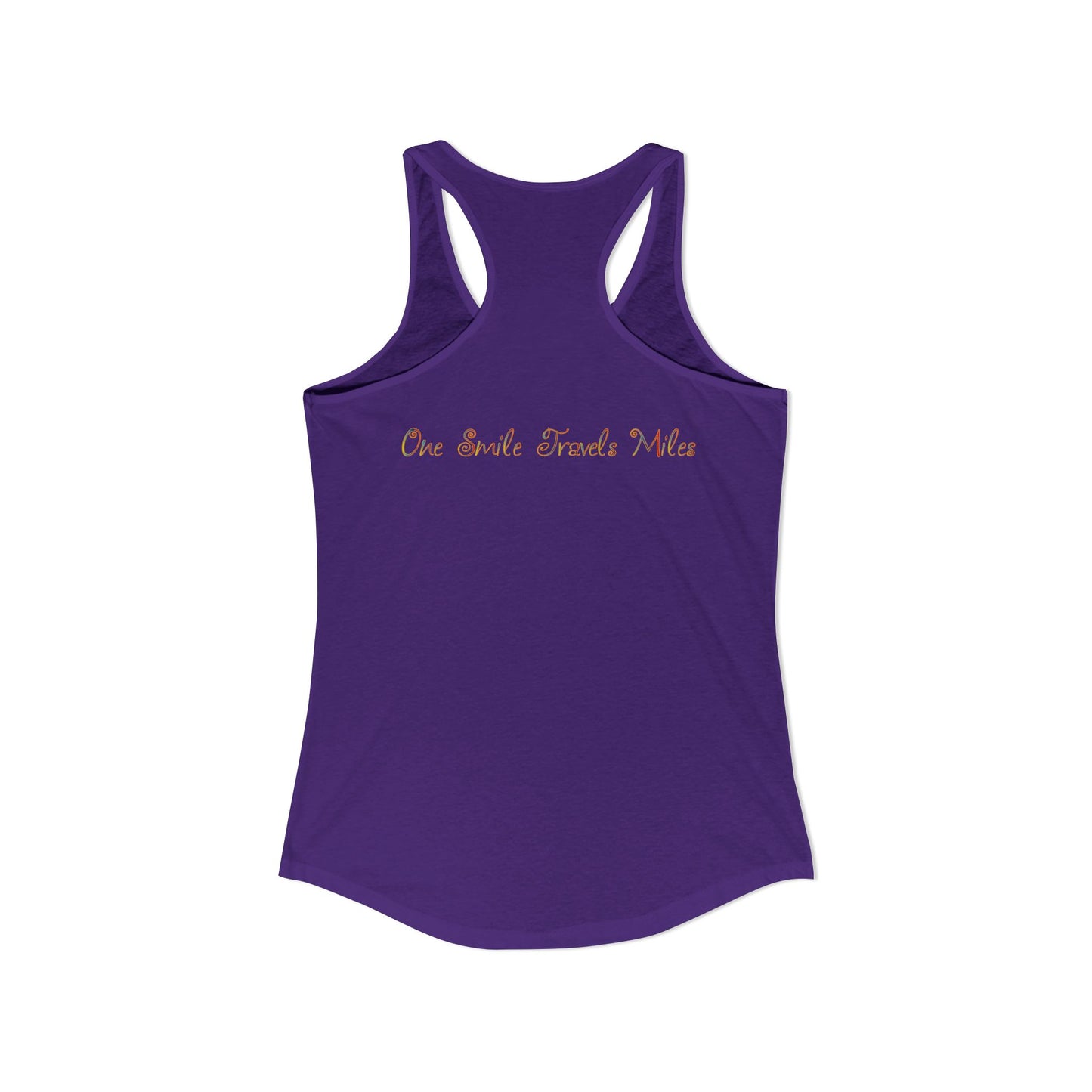 One Smile Travels Miles - Women's Ideal Racerback Tank
