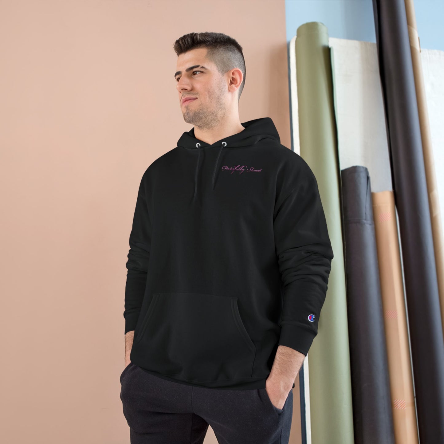 Painfully Sweet Hoodie | script text chest and back, white pullover
