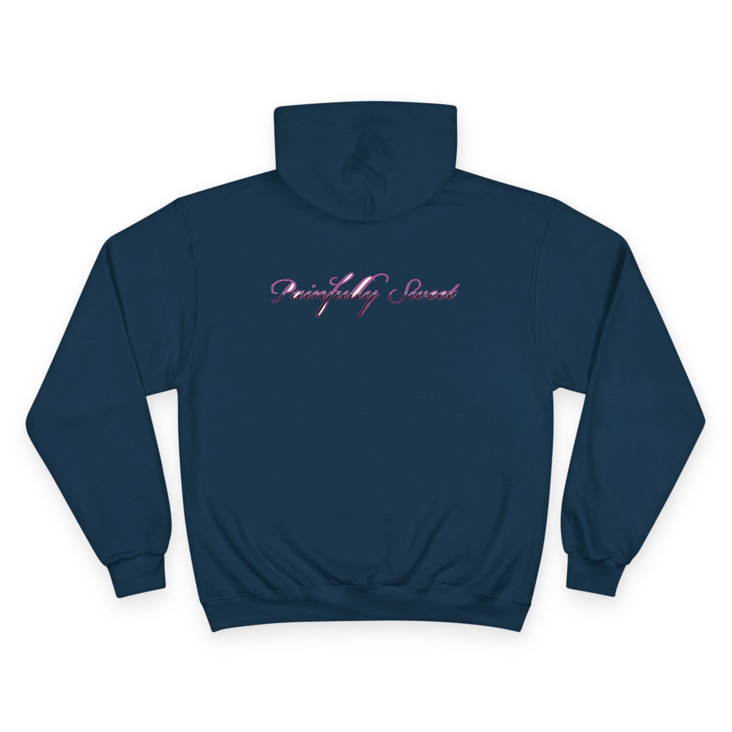 Painfully Sweet Hoodie | script text chest and back, white pullover