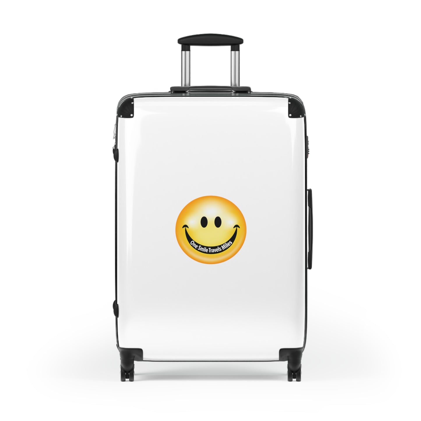 Smiley Face Carry-On Suitcase — Bright Emoji Travel Luggage