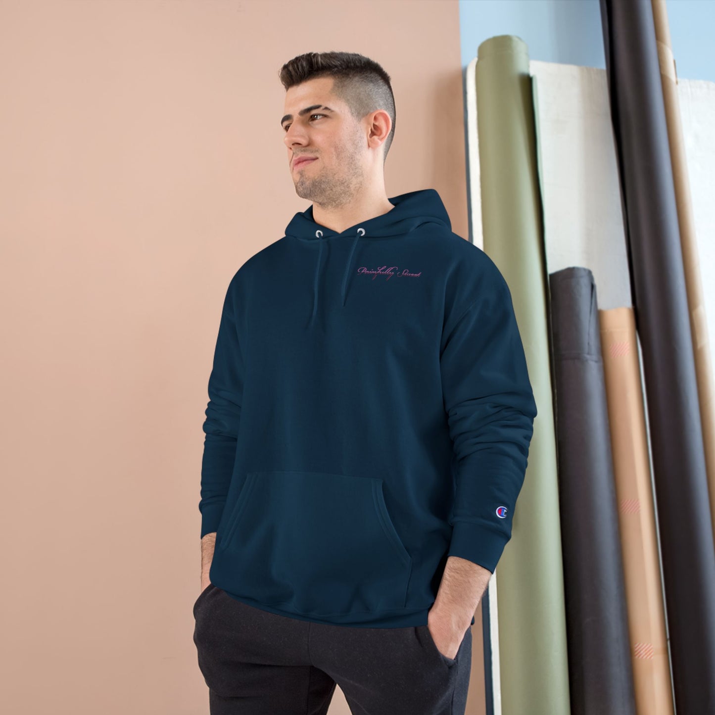 Painfully Sweet Hoodie | script text chest and back, white pullover
