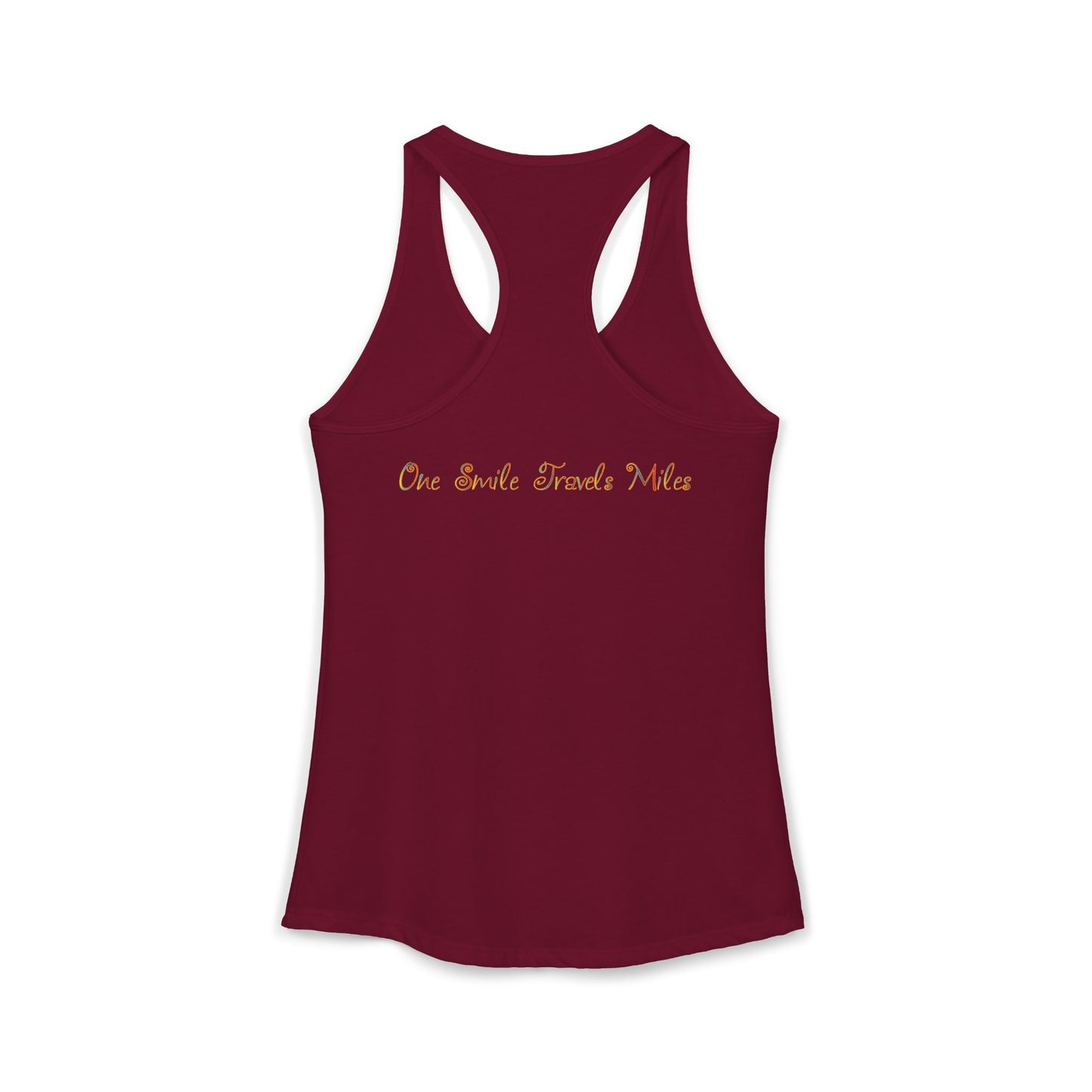 One Smile Travels Miles - Women's Ideal Racerback Tank
