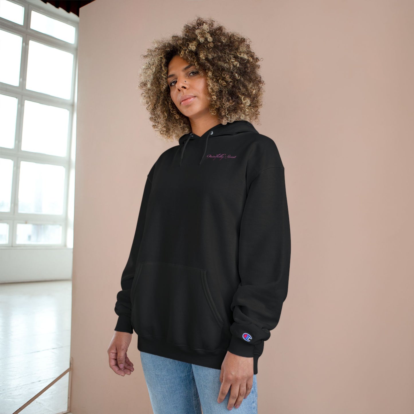 Painfully Sweet Hoodie | script text chest and back, white pullover